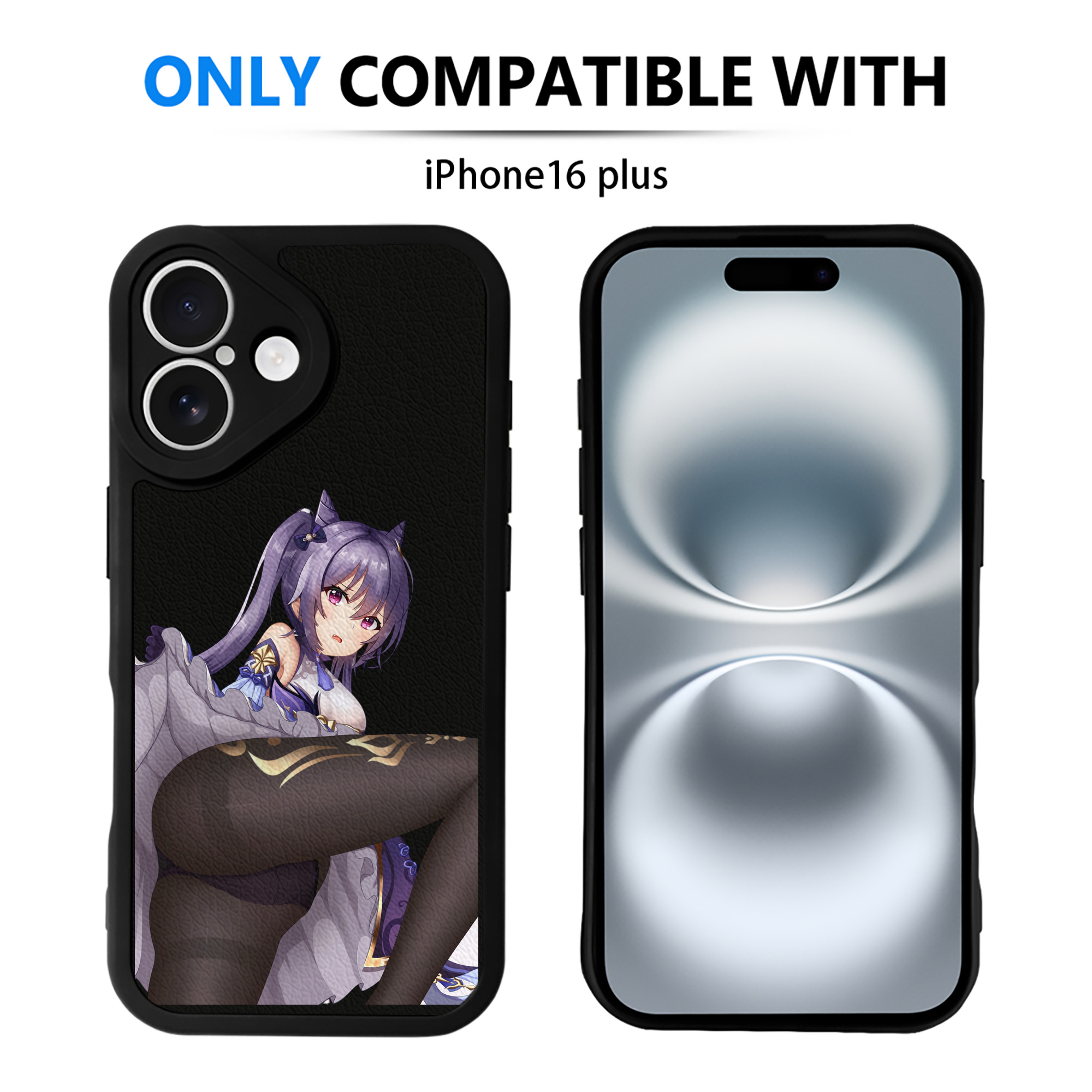 げんし神 刻晴 こくせい genshin Kokusei 【iPhone 16シリーズ対応】シリコンスマホケース（レザー調） 材質：シリコン